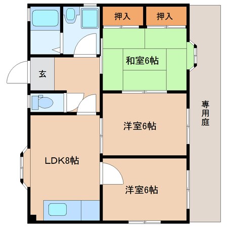 安倍川駅 徒歩11分 1階の物件間取画像